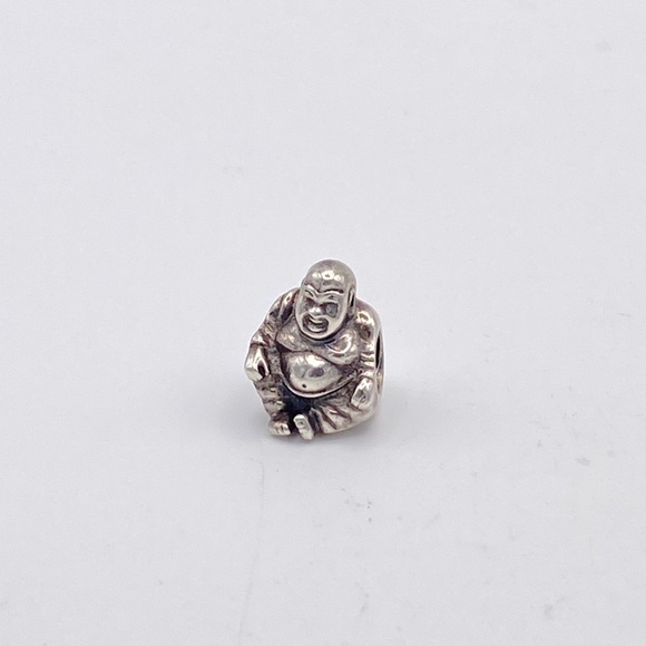 Genuine PANDORA Retired Smiling Buddha Charm; 925 Sterling Silver; - Picture 2 of 5